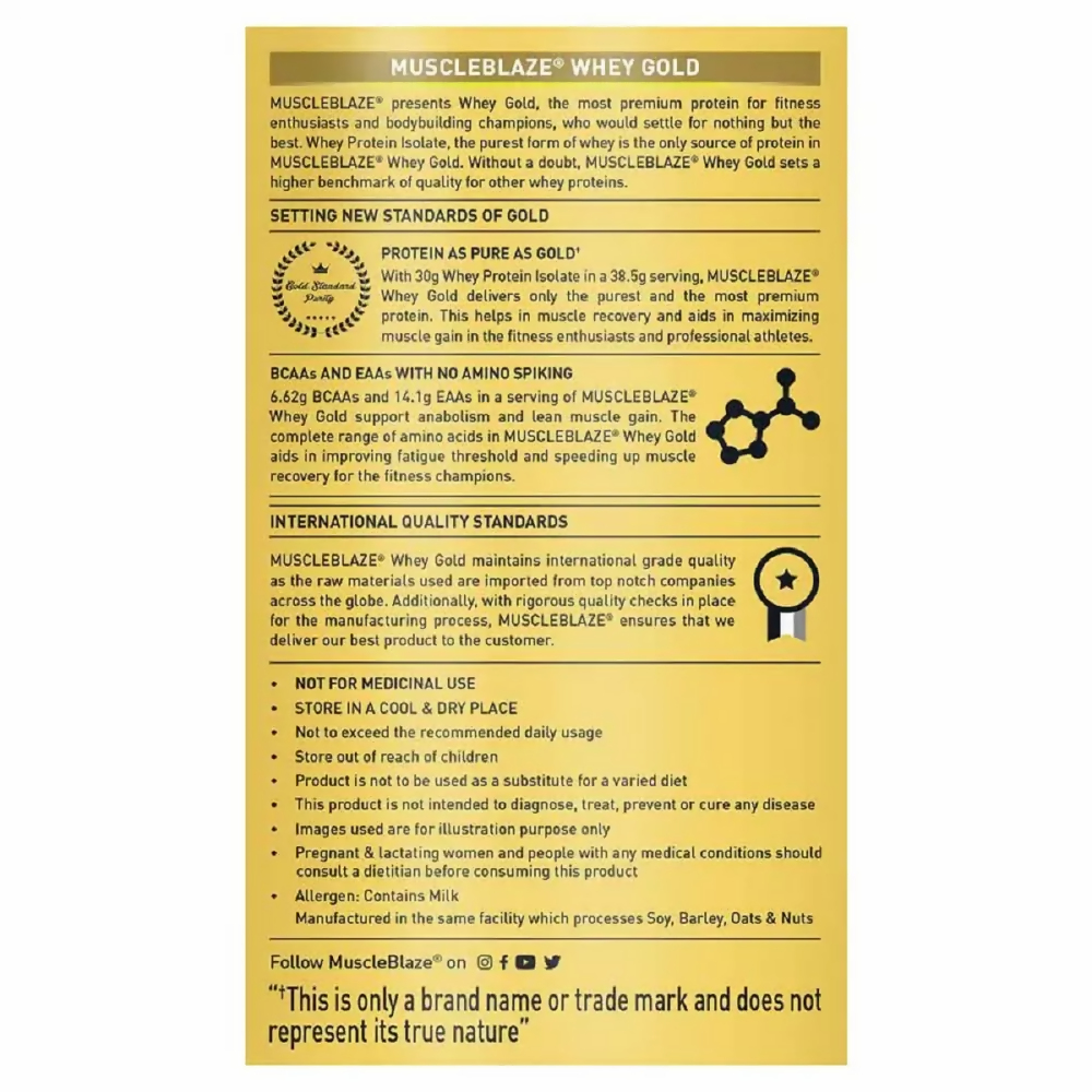 MuscleBlaze Whey Gold Richmilk Chocolate