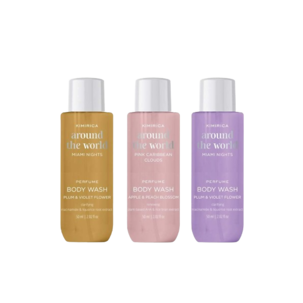 Kimirica Around The World Perfume Body Wash Trio Kit Gift Set