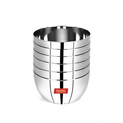 Sumeet Stainless Steel Big Apple Bowl - 9.8cm - Dista