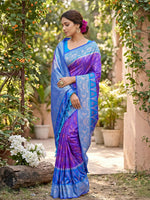 Thumbnail for Shree Shyam Fashion Purple Soft Silk Saree - Dista