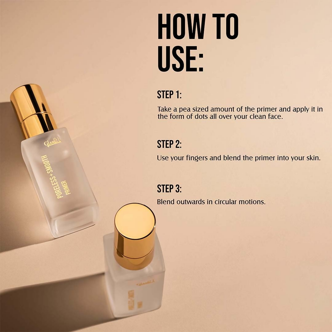 Glam21 Poreless & Smooth Primer With Natural Glow Finish - Distacart