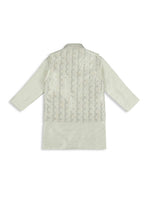 Thumbnail for Joban Fashion Kids Island Elegance Sequence work Nehru Jacket Full Sleeves Kurta, Pyjama Set - Cream - Distacart