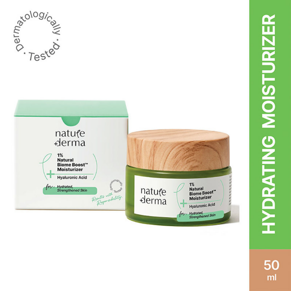 Nature Derma 1% Natural Biome-Boost Moisturizer With Hyaluronic Acid - Distacart