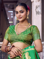 Thumbnail for Shree Shyam Fashion Peach Soft Silk Saree - Distacart