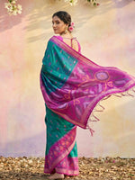 Thumbnail for Shree Shyam Fashion Sky Blue Soft Silk Saree - Distacart