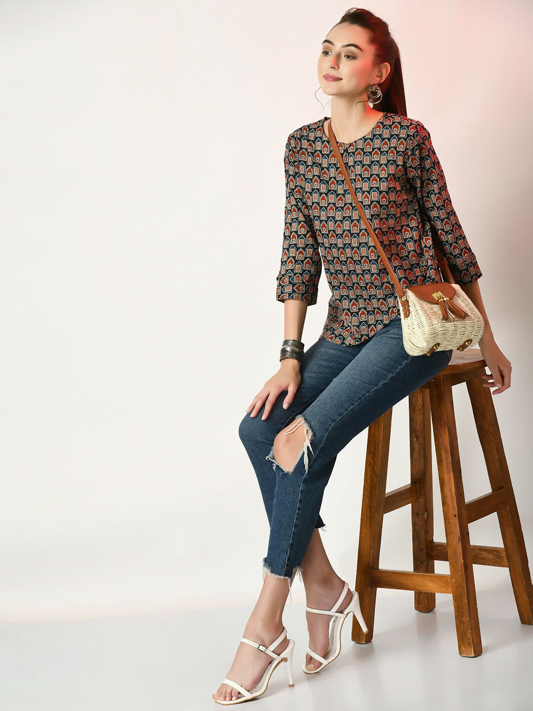 Myshka Women's Multi Printed Top - Distacart
