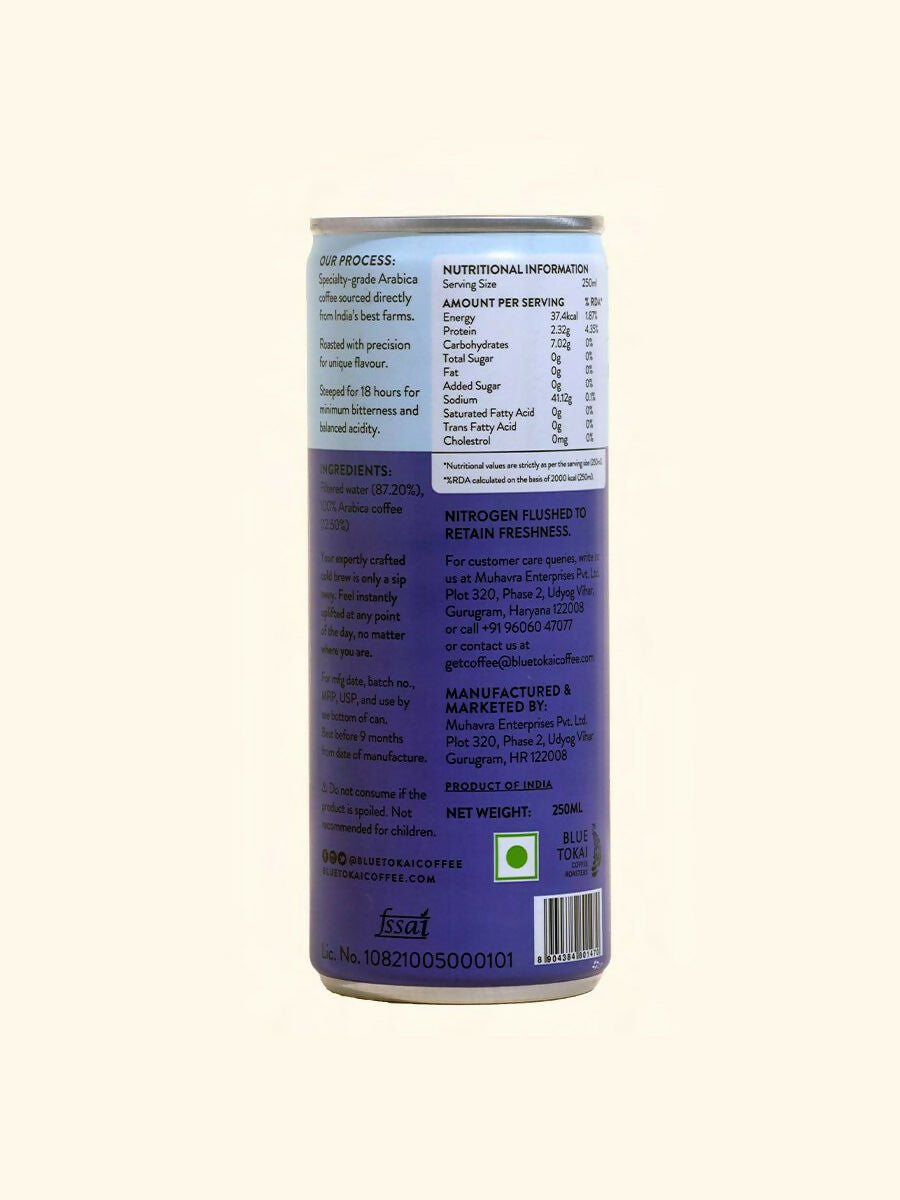 Blue Tokai Cold Brew Coffee Classic Bold Can - Distacart