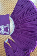 Thumbnail for Jyoti Fashion Wine Crush Georgette Designer Lehenga Choli with Dupatta - Distacart