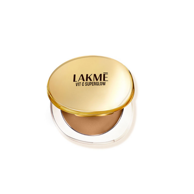 Lakme Vitamin C Superglow Skin Perfecting Compact with 1 % Vit C - Walnut - Distacart
