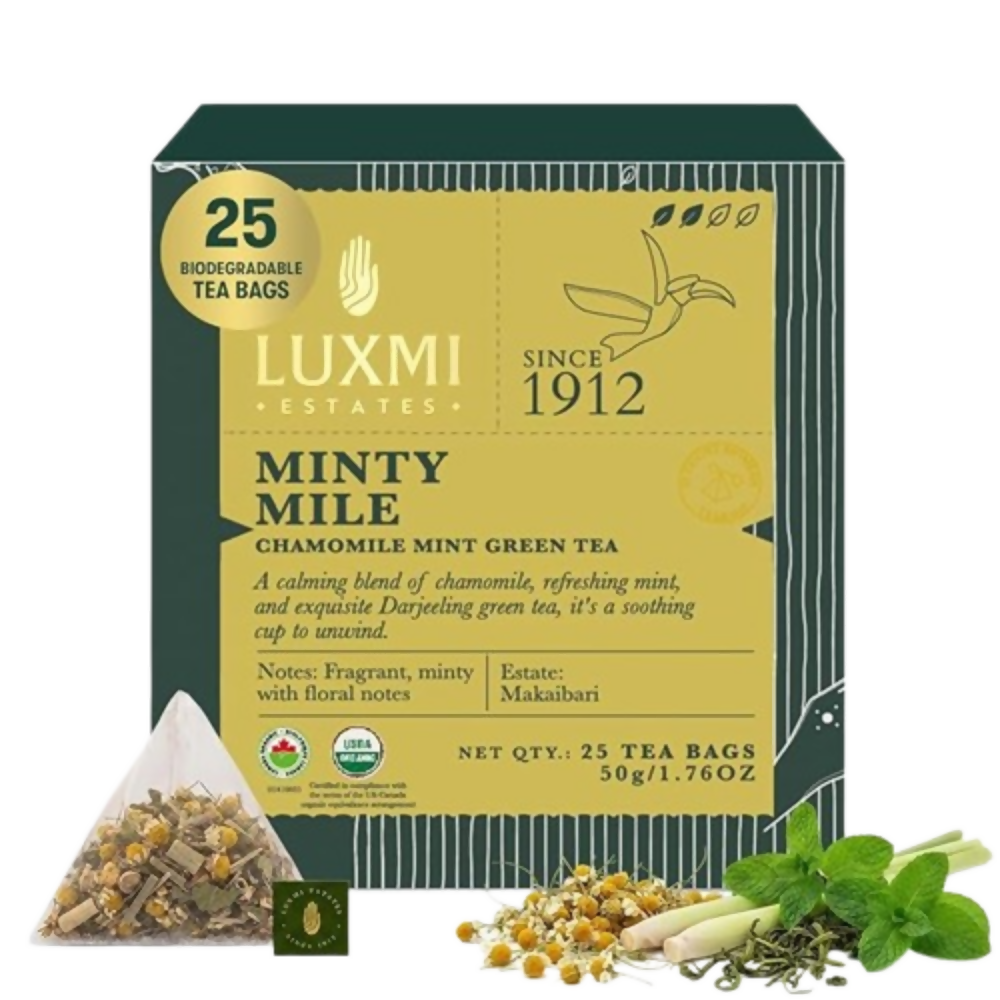 Luxmi Estates Minty Mile Chamomile Mint Green Tea - Dista