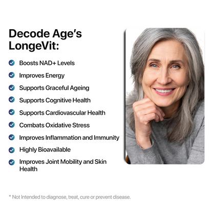 Decode Age LongeVit Supplement | Graceful Ageing Tablets - Distacart