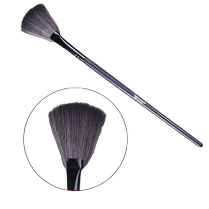 Bronson Professional Fan Makeup Brush for Highlighter & Smooth Powder Application - Dista