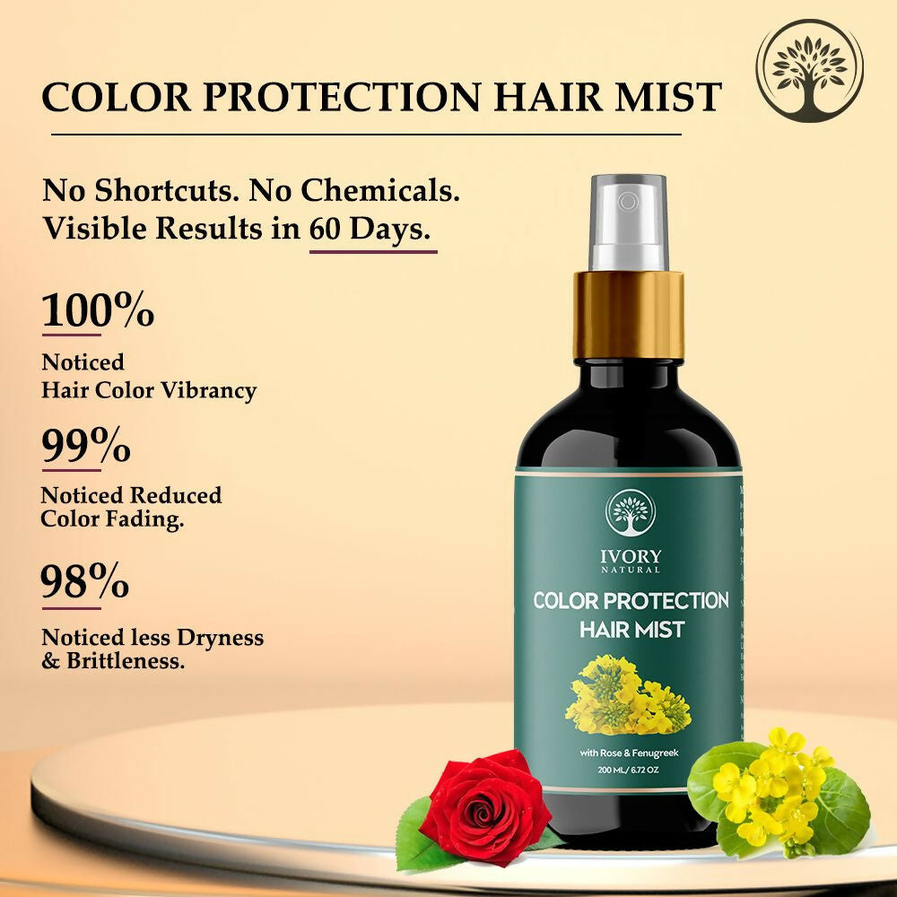 Ivory Natural Color Protection Hair Mist - Locks In Vibrant Hues, Adds Luminous Shine - Distacart