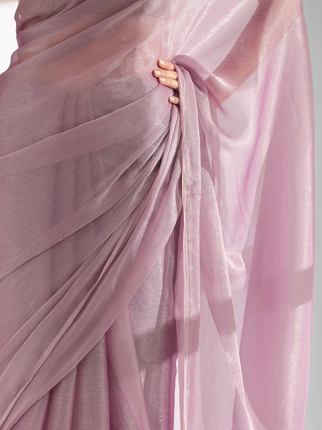 Mitera Embellished Sequinned Pure Chiffon Saree