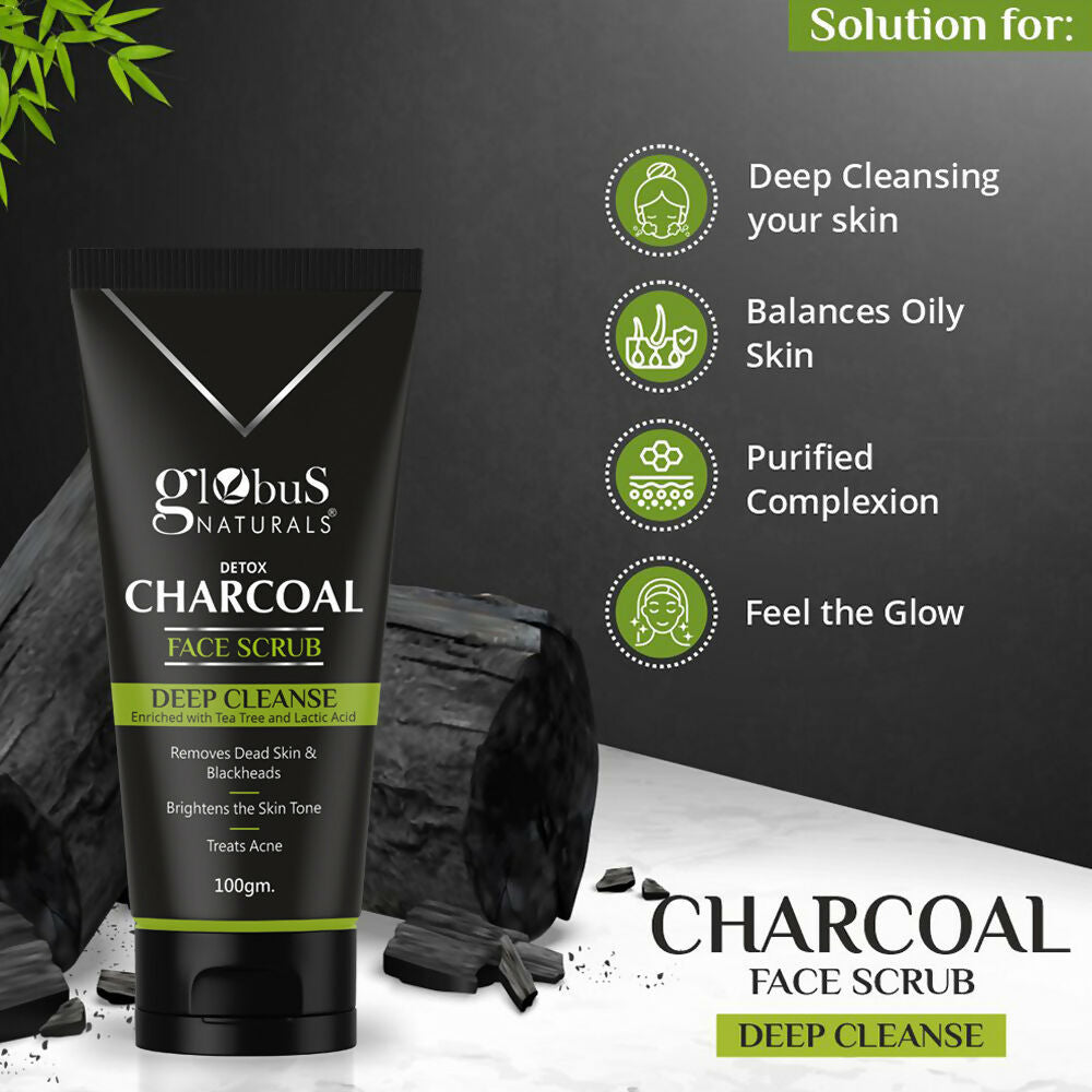 Globus Naturals Charcoal Scrub - Distacart
