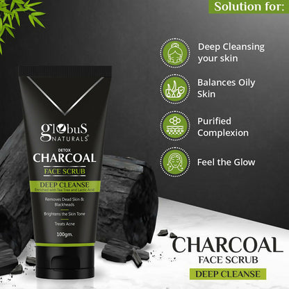 Globus Naturals Charcoal Scrub - Distacart