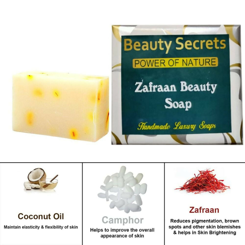 Beauty Secrets Cold Pressed Handmade Zafraan Crystal Glow Skin Whitening Soap - Distacart