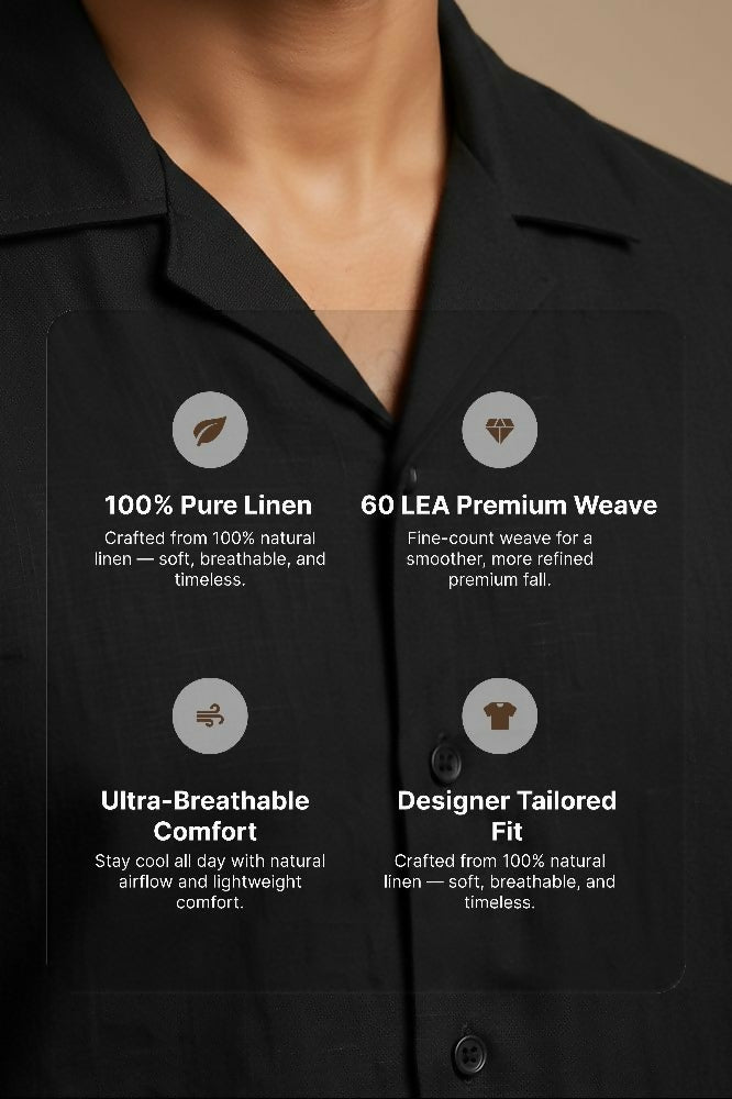 Eclipse — Black Cotton Shirt by Hilo Design - Dista