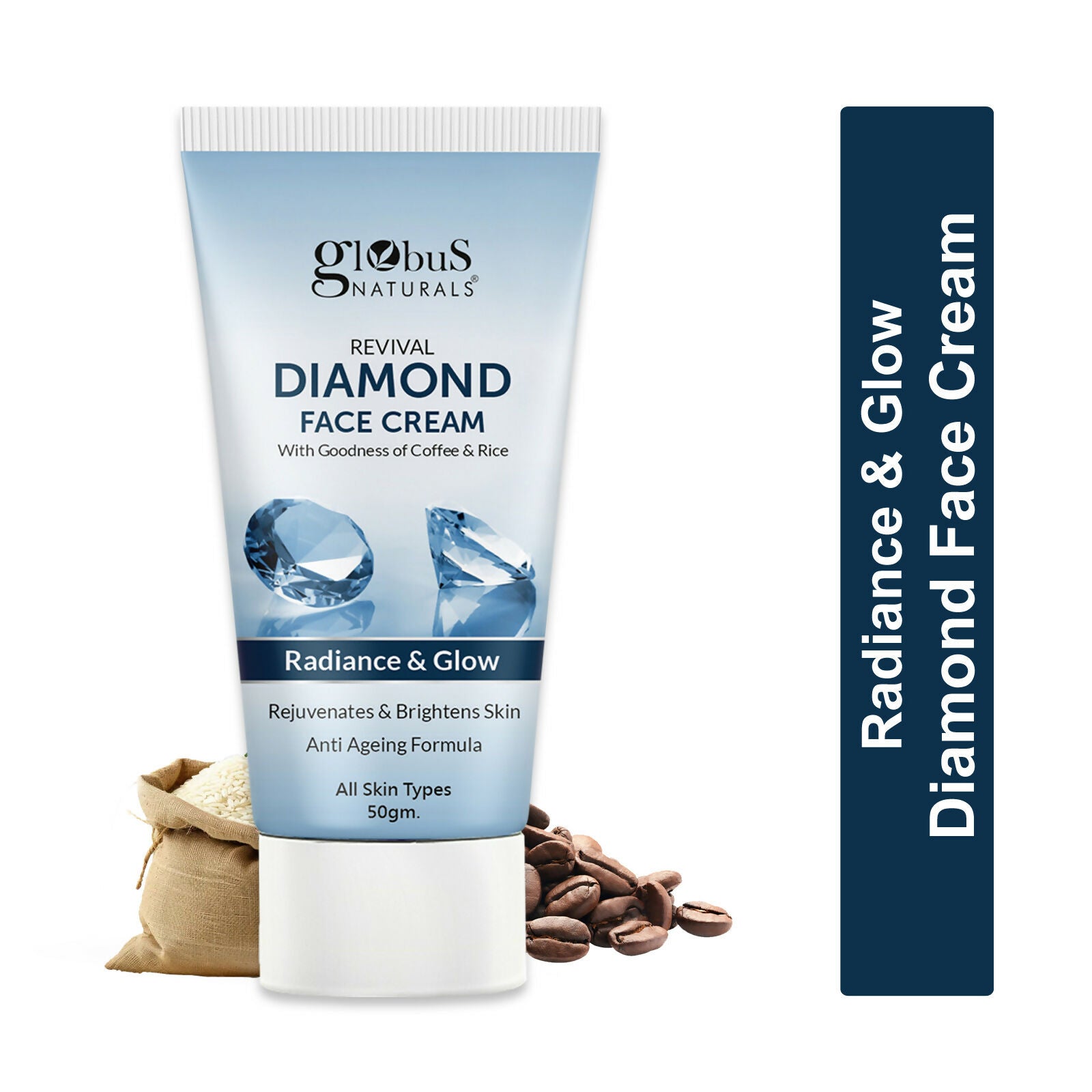 Globus Naturals Revival Diamond Face Cream, Suitable For All Skin Types - Distacart