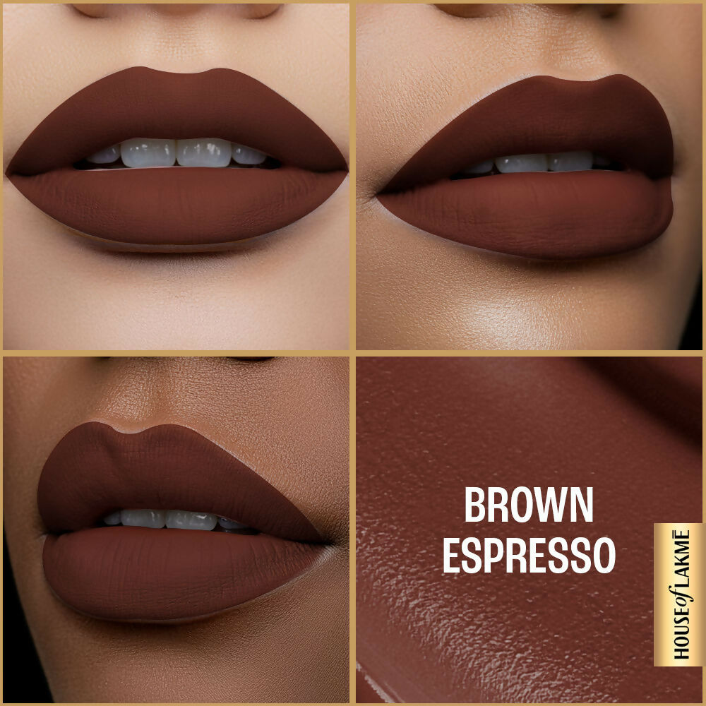 Lakme Ultimate Glam Matte Liquid Lipstick - Brown Espresso