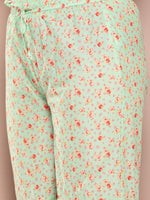 Thumbnail for Sztori Plus Size Floral Printed Gotta Patti Pure Cotton Kurta with Sharara