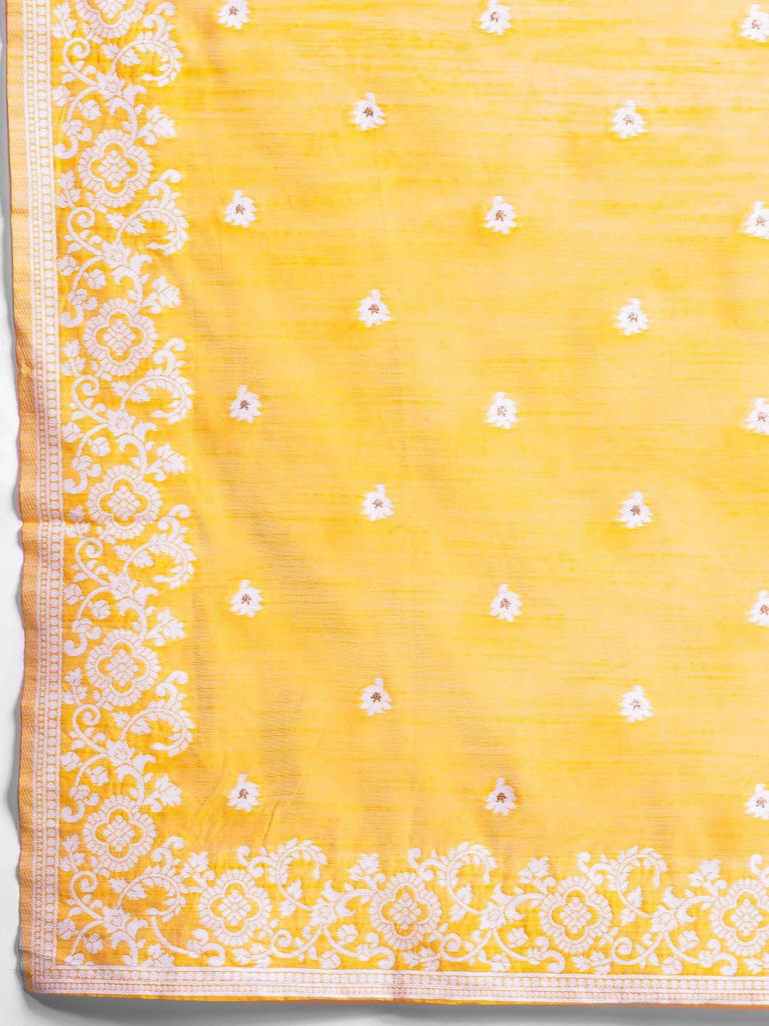 Indo Era Woven Design Jacquard Chanderi Silk Kurta With Trousers & Dupatta