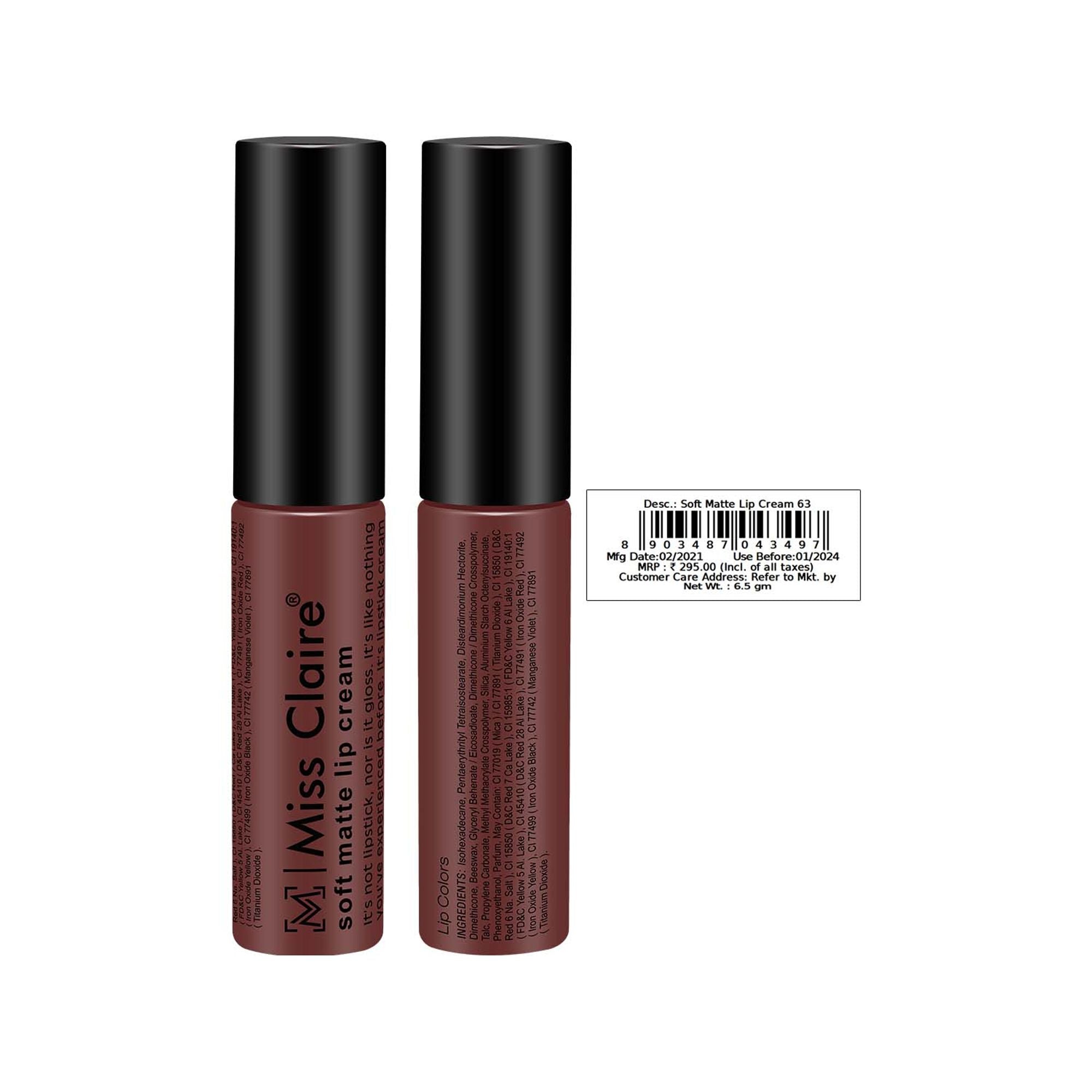 Miss Claire Soft Matte Lip Cream - 63