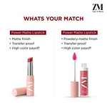 Thumbnail for Zayn & Myza Transfer Proof Power Matte Lip Color - Blush Nude - Distacart