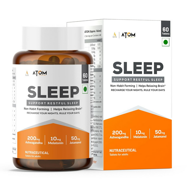As-It-Is Atom Sleep Non-Addictive Sleep-Aid Veg Tablets