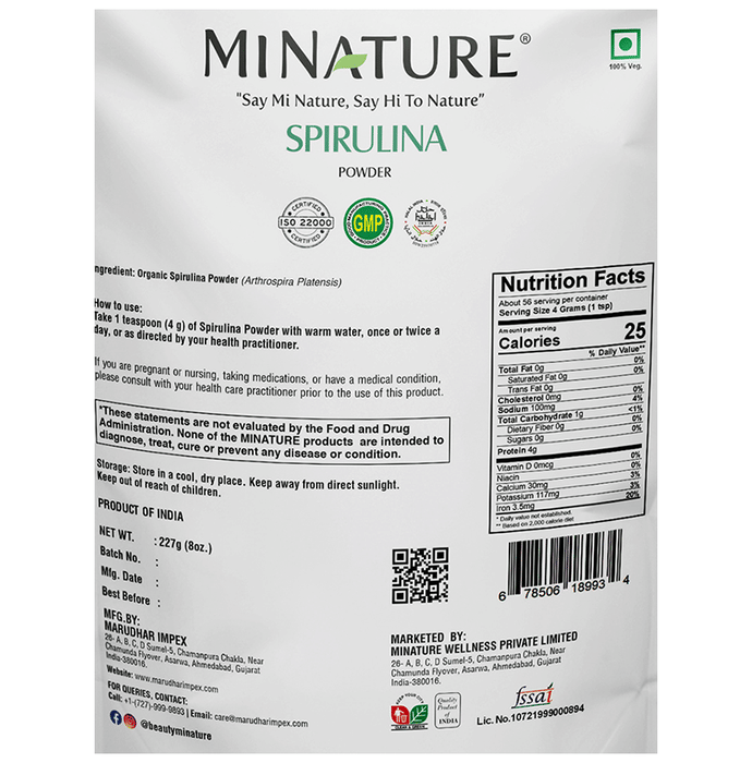 Minature Spirulina Organic Powder