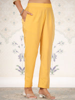 Thumbnail for Ode by House of Pataudi Ethnic Motifs Yoke Design Kurta with Trousers & Dupatta - Distacart