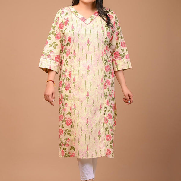 Swasti Women Embroidered Flared Sleeves Thread Work Floral Kurta - Distacart