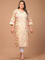 Thumbnail for Swasti Women Embroidered Flared Sleeves Thread Work Floral Kurta