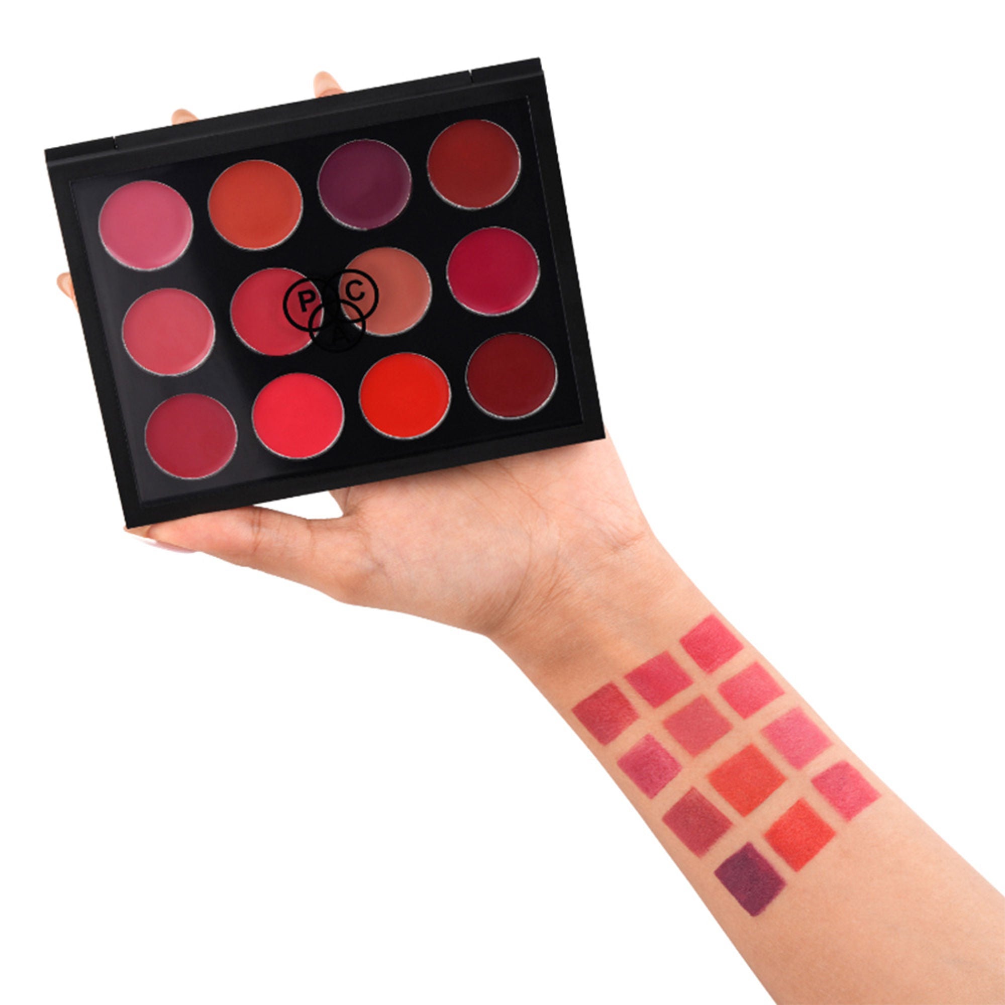 PAC Studio Retro Lip Palette X12 - Intense Color Payoff, Creamy & Highly Blendable, Semi Matte Finish - Distacart