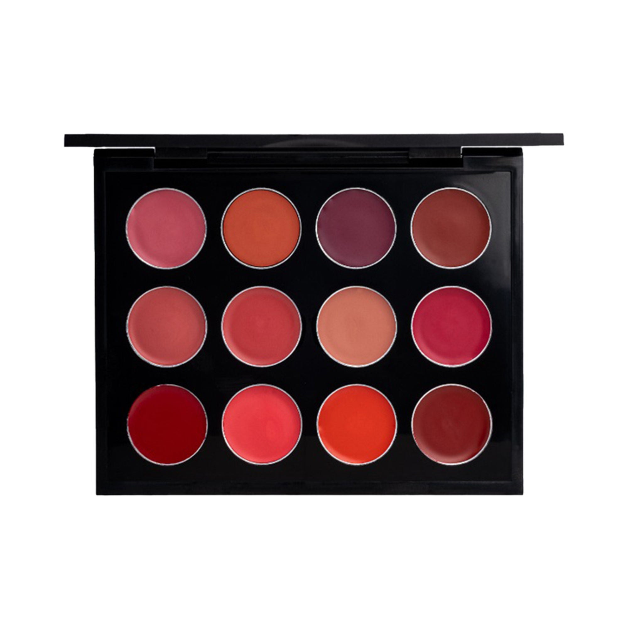 PAC Studio Retro Lip Palette X12 - Intense Color Payoff, Creamy & Highly Blendable, Semi Matte Finish - Distacart