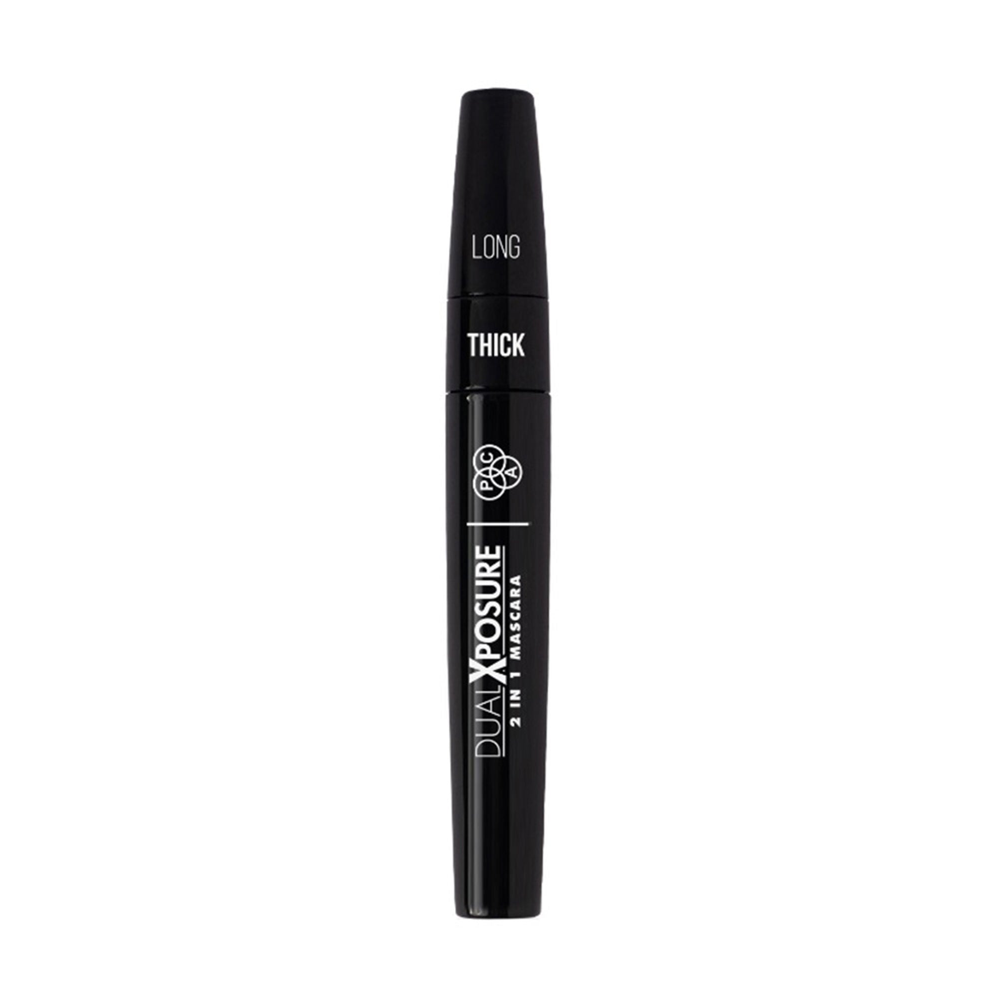 PAC Studio Dual Xposure Mascara - 2-in-1 Volumizing & Lengthening Mascara, Longlasting Clump Free