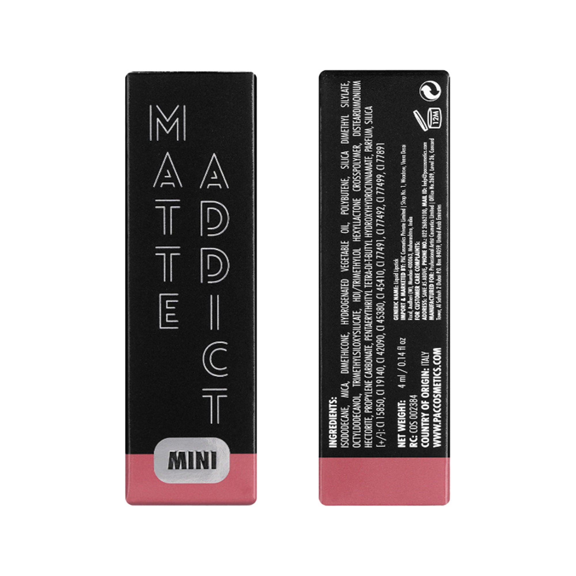 PAC Studio Matte Addict Mini Liquid Lipstick - Bold Babe - Distacart