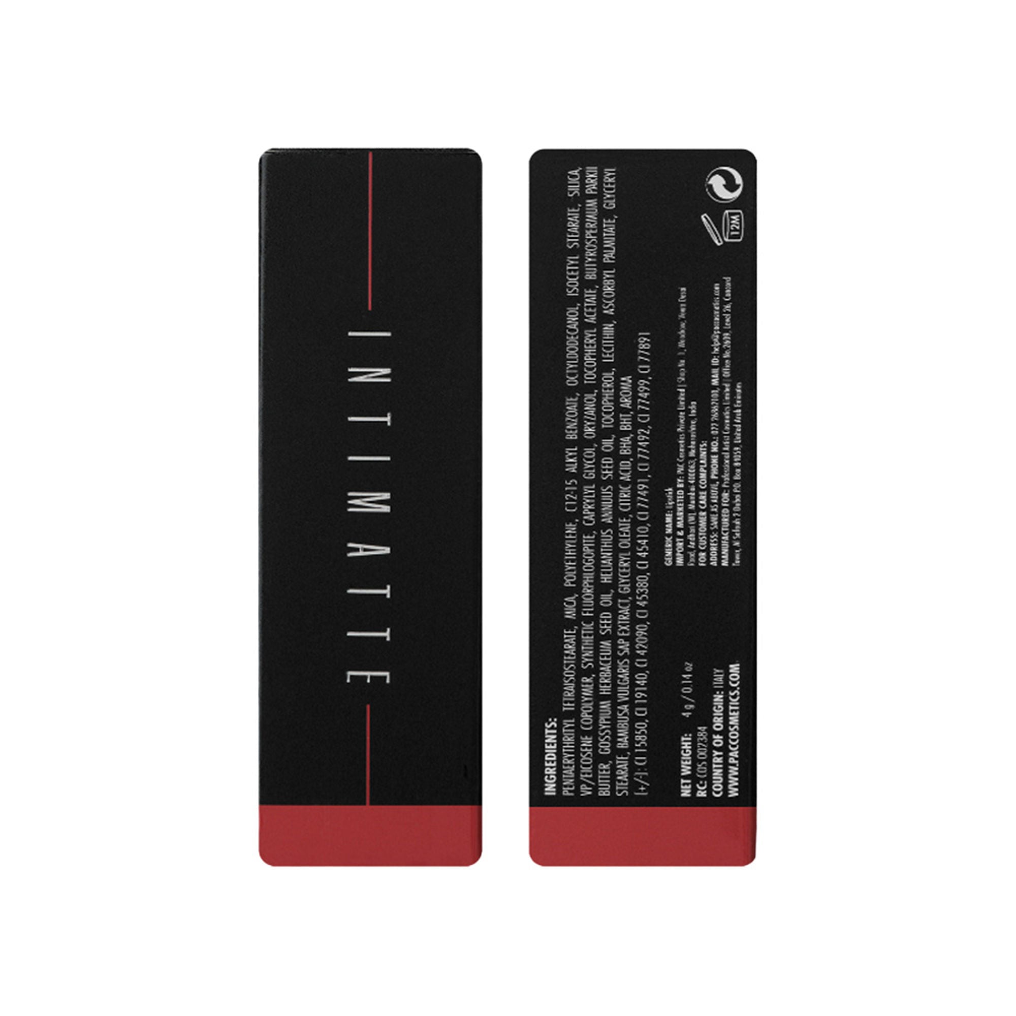 PAC Studio Intimatte Lipstick - Red Craze - Distacart