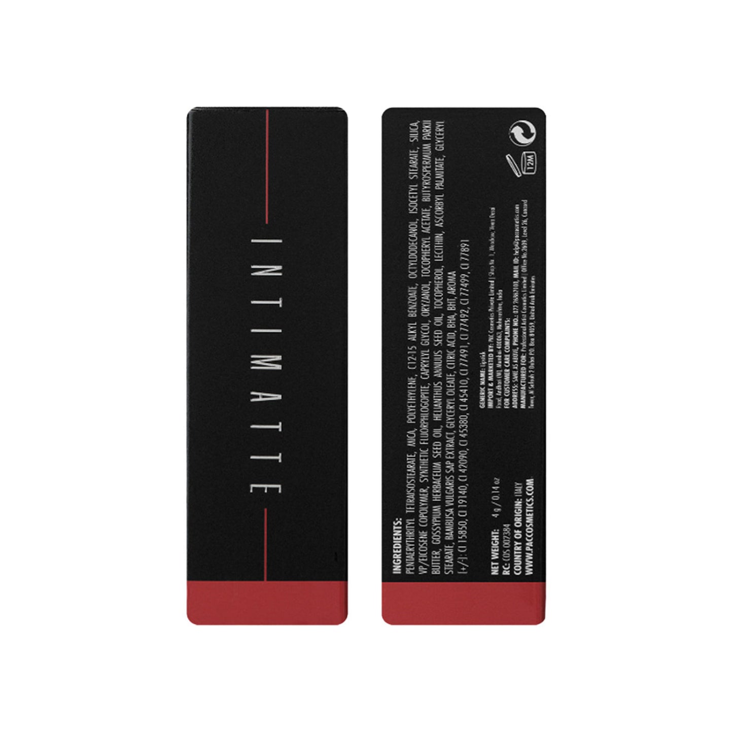 PAC Studio Intimatte Lipstick - Red Craze - Distacart