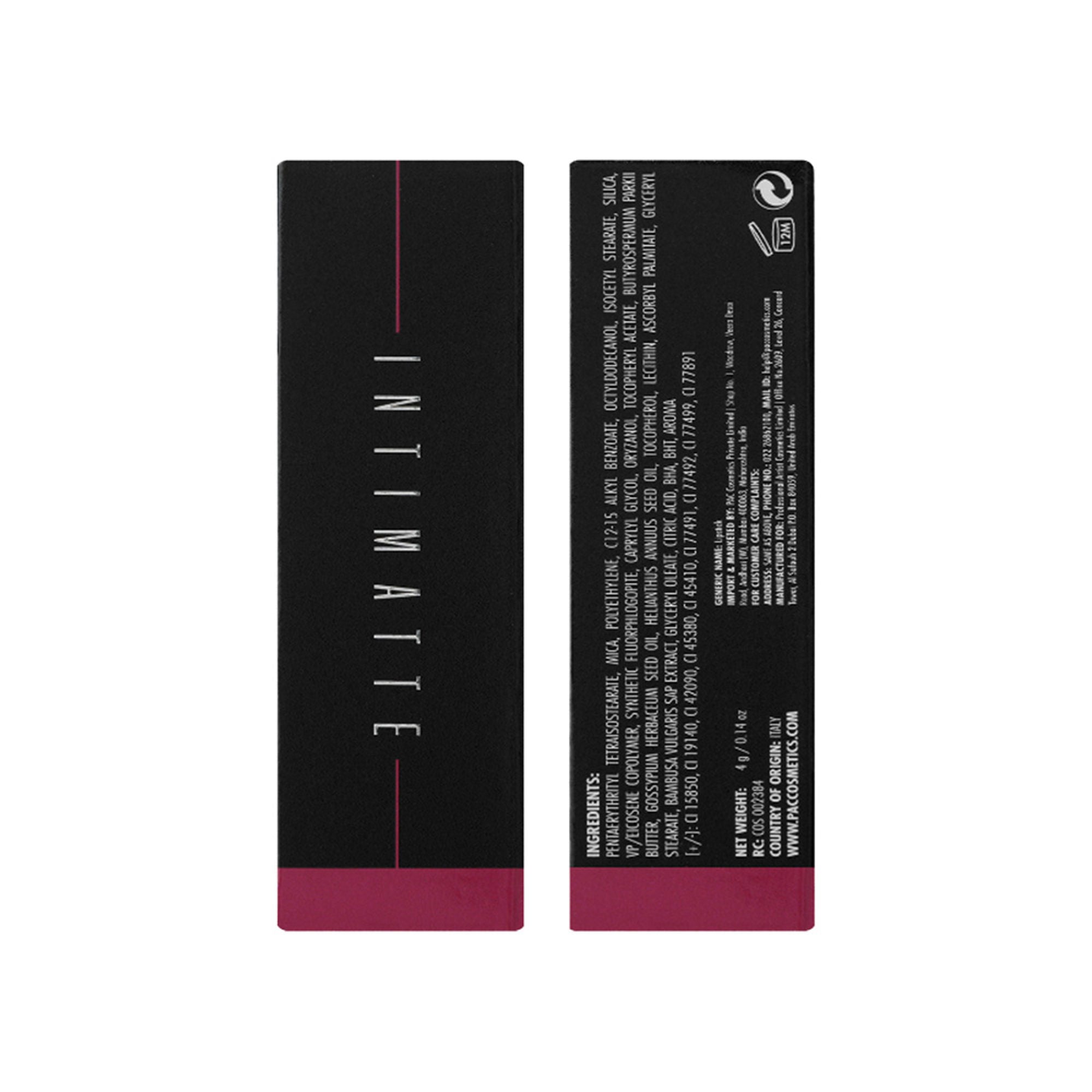 PAC Studio Intimatte Lipstick - Climax - Distacart