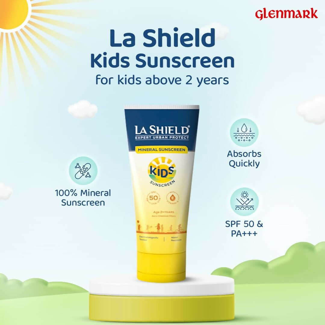 Buy La Shield Kids Mineral Sunscreen Gel SPF 50 PA+++ Online at Best ...