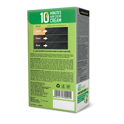 Nisha Hair Colour for Women & Men - 1.0 Natural Black - Distacart