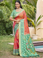 Thumbnail for Shree Shyam Fashion Mustard Pochampally Silk Saree - Distacart