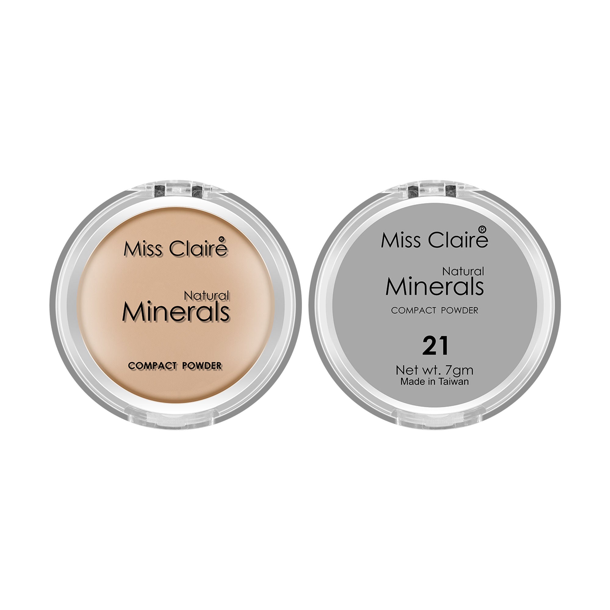 Miss Claire Natural Mineral Compact Powder - 21 Natural Beige