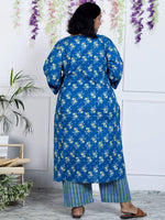 Thumbnail for Swasti Women Floral Printed Regular Sequinned Pure Cotton Kurta with Trousers & With Dupatta