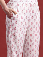 Thumbnail for Anouk Floral Print Cotton Kurta with Trousers & Dupatta
