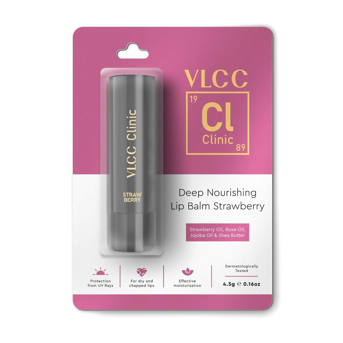 VLCC Clinic Deep Nourishing Lip Balm Strawberry & Rose - Distacart