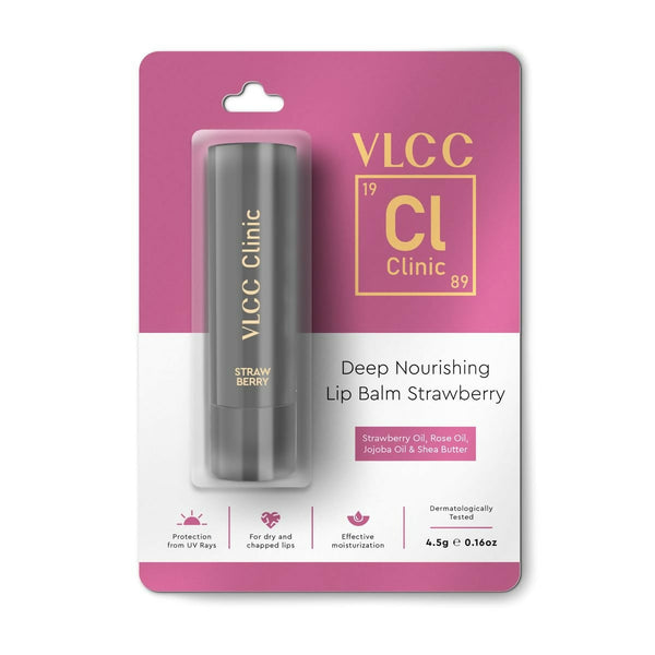 VLCC Clinic Deep Nourishing Lip Balm Strawberry & Rose - Distacart