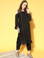 Thumbnail for Ahalyaa Women Ethnic Motifs Printed Georgette Anarkali Kurta - Distacart