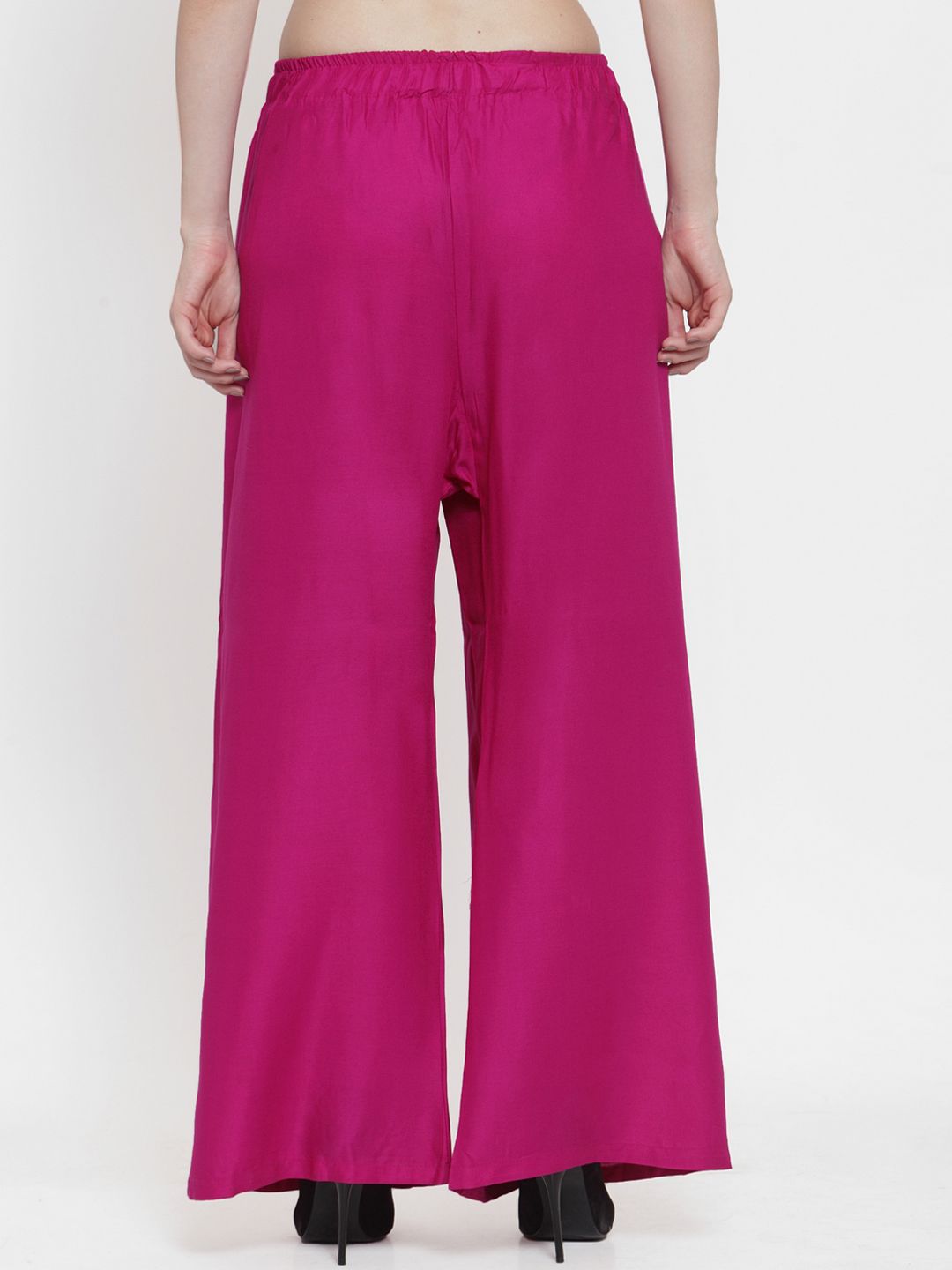 TAG 7 Women Pack Of 2 Solid Flared Palazzos